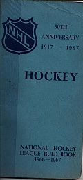 National hockey league rule book 1966-1967