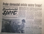Československý sport: Praha slavnostně uvítala mistry Evropy (22.6.1976)