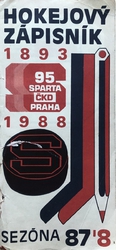 Hokejový zápisník: Sparta Praha ČKD 1987/1988